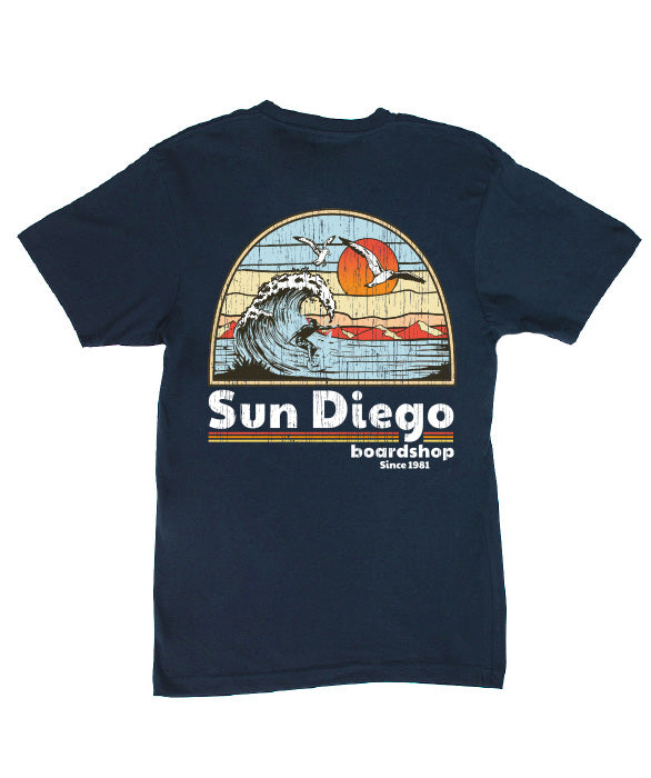 Sun Diego Hot Session Tee - Harbor Blue - Sun Diego Boardshop