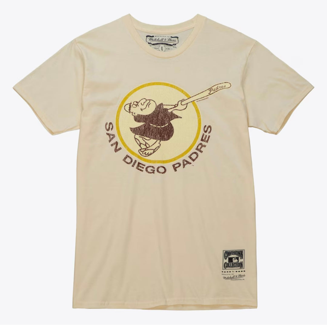 Mitchell & Ness San Diego Padres Under The Lights T-Shirt - Cream - Sun Diego Boardshop
