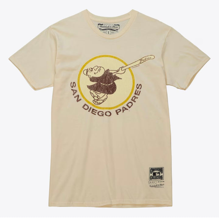 Mitchell & Ness San Diego Padres Under The Lights T-Shirt - Cream - Sun Diego Boardshop