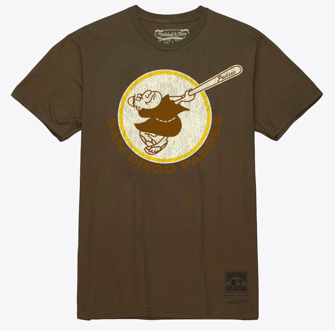 Mitchell & Ness San Diego Padres Under The Lights T-Shirt - Brown - Sun Diego Boardshop