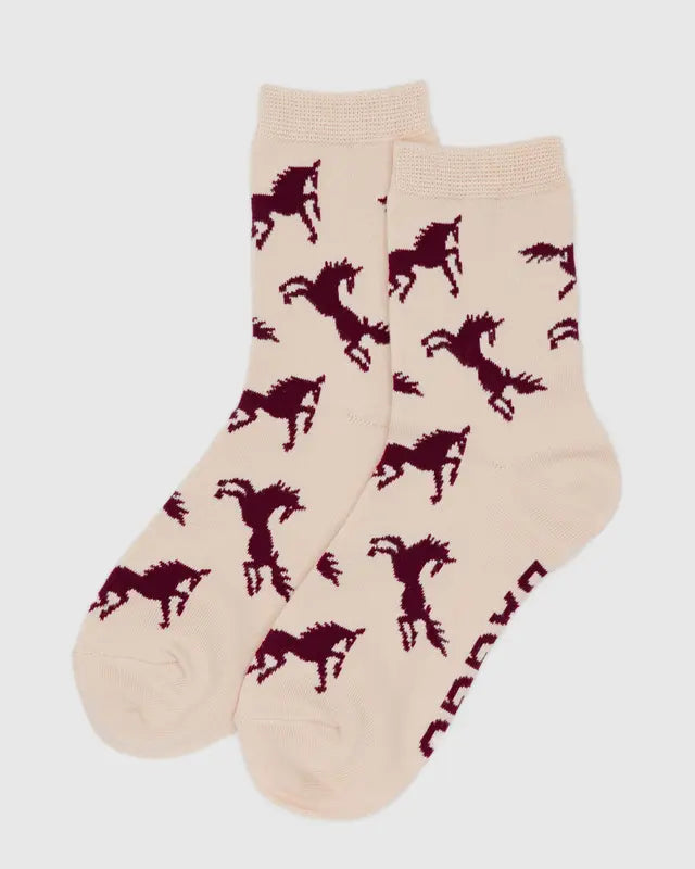 Baggu Crew Sock - Horses - Sun Diego Boardshop