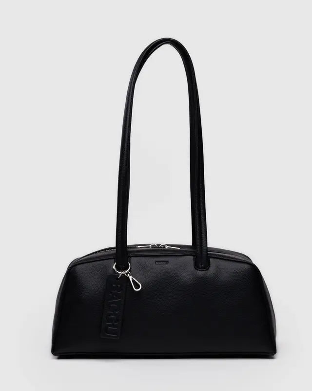 baggu leather backpack black black Baggu - Recycled Leather Bowler Bag