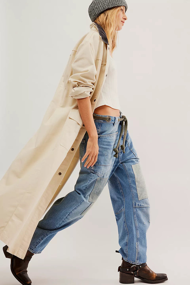 Free People Pan Moxie Low Slung Pull On - Truest Blue - Sun Diego Boardshop