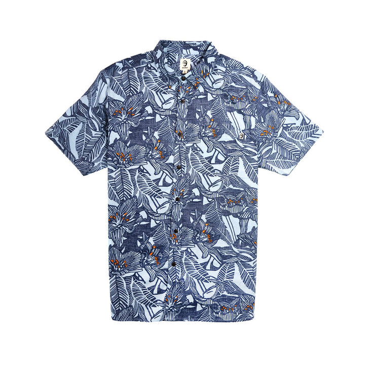 Instinct Durban Short Sleeve Button Up Shirt - Blue - Sun Diego Boardshop