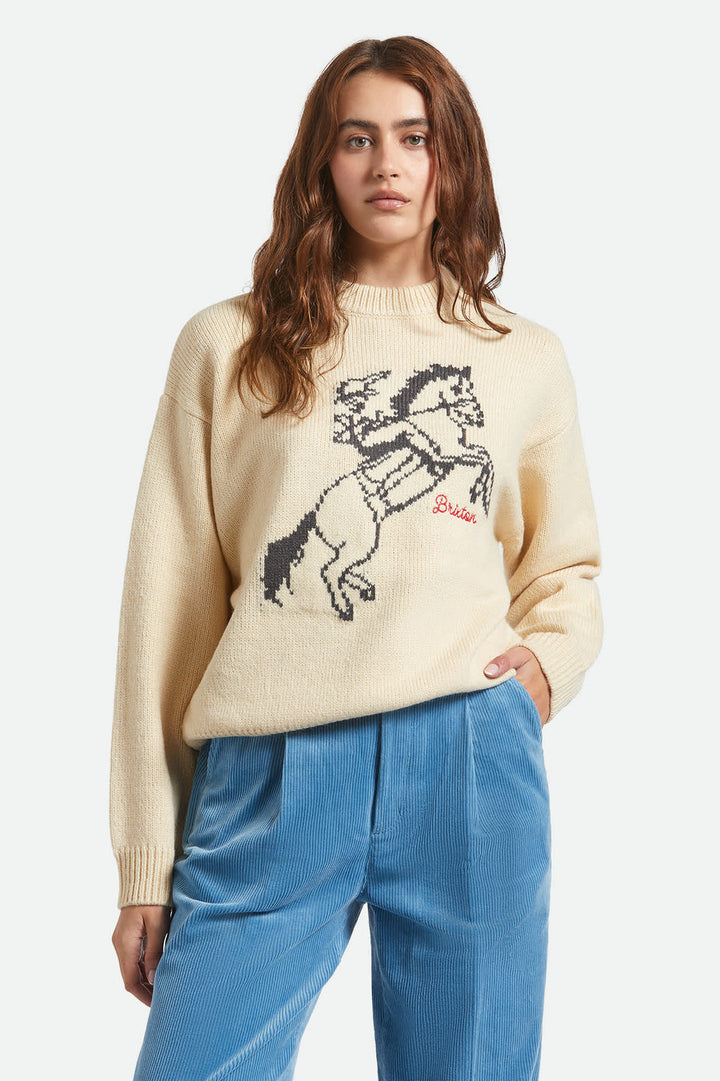 Brixton Brixton Ranching Club Crew Sweater - Whitecap - Sun Diego Boardshop
