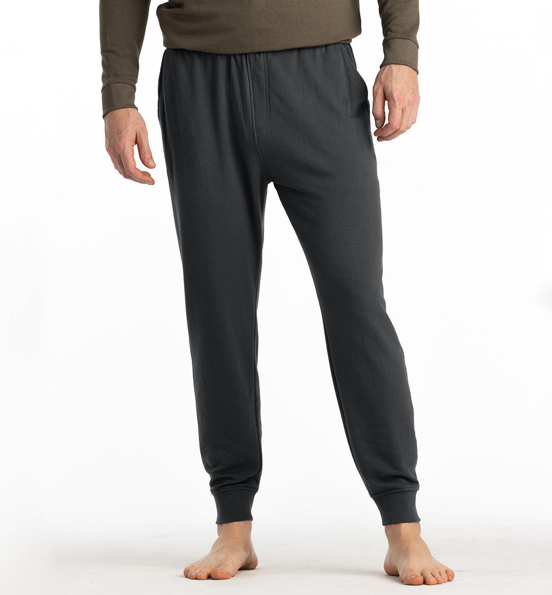 Free Fly Men's Bamboo Lightweight Fleece Jogger - Black Sand - Sun Diego Boardshop
