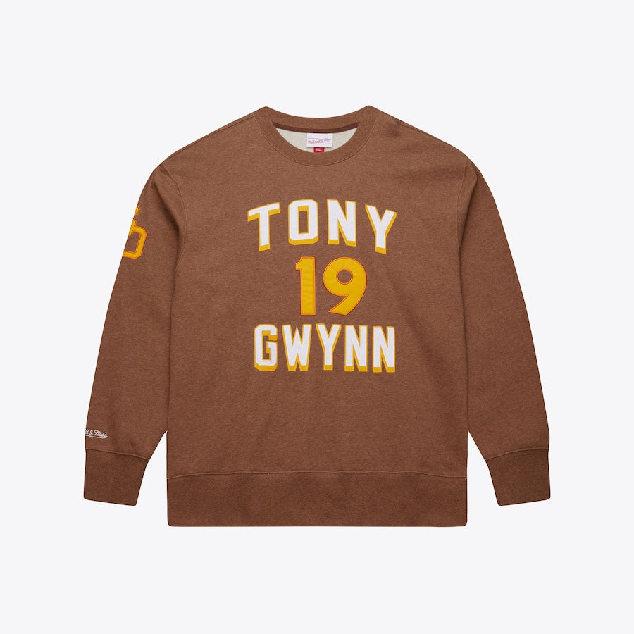 Mitchell & Ness Tony Gwynn Legends Vintage Fleece Sweatshirt - Brown - Sun Diego Boardshop