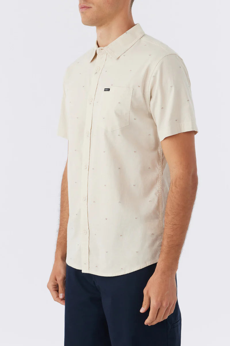 O'Neill Quiver Stretch Dobby Standard Shirt - Cream - Sun Diego Boardshop