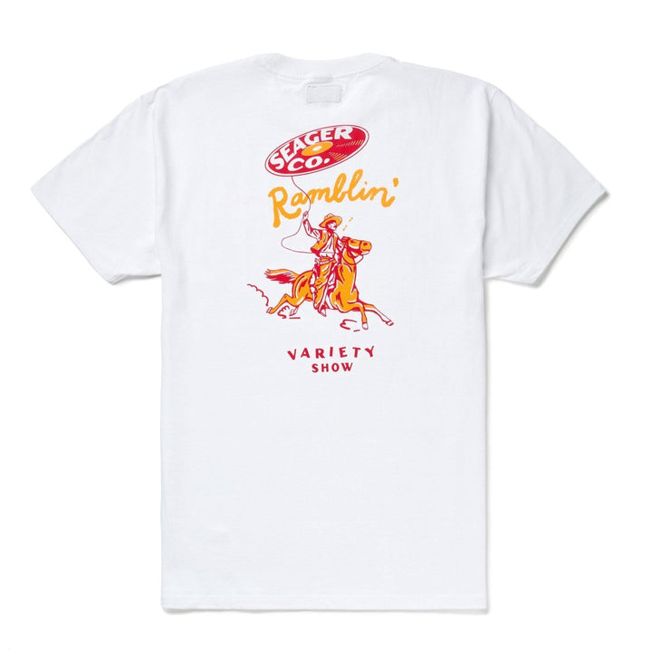 Seager Ramblin' Variety Show Tee - WHITE - Sun Diego Boardshop
