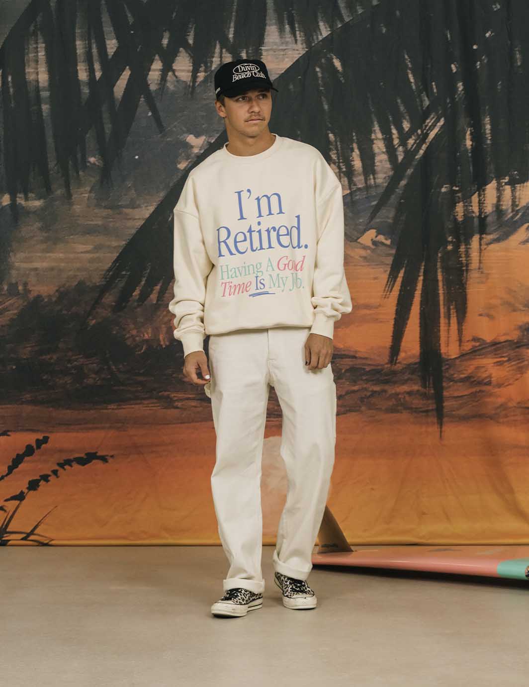 Duvin RETIRED CREW SWEATER - BLUE - Sun Diego Boardshop