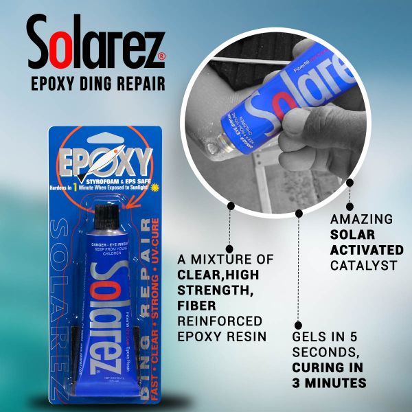 Solarez Clear 2 oz Epoxy Ding Repair - ASSORTED - Sun Diego Boardshop