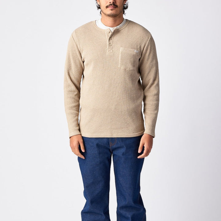 Seager Sawpit Henley LS Thermal - STONE - Sun Diego Boardshop