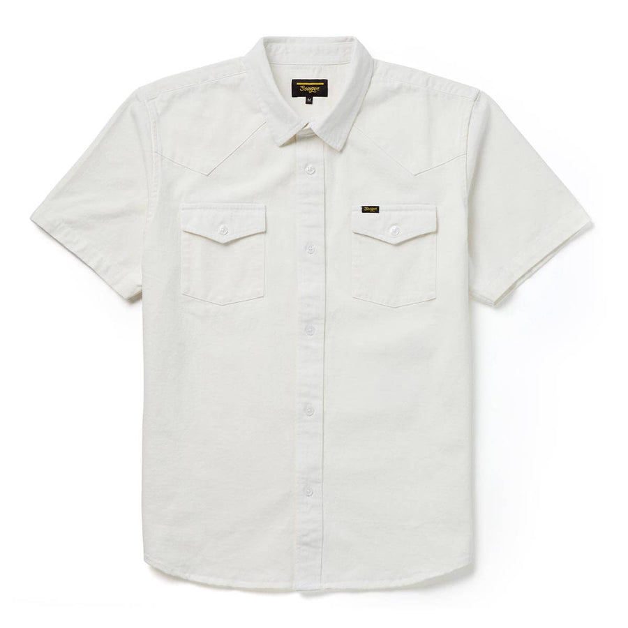Seager Amarillo Short Sleeve Shirt - Vintage White - Sun Diego Boardshop