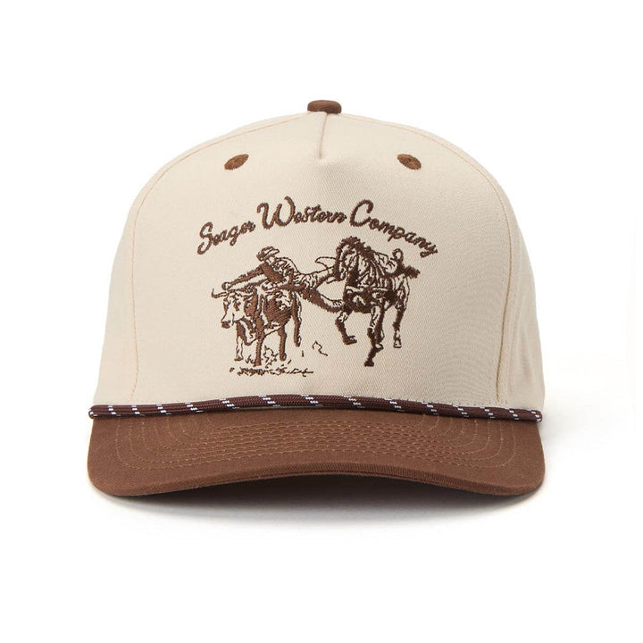Seager Los Rios Canvas Snapback - Cream/Brown - Sun Diego Boardshop