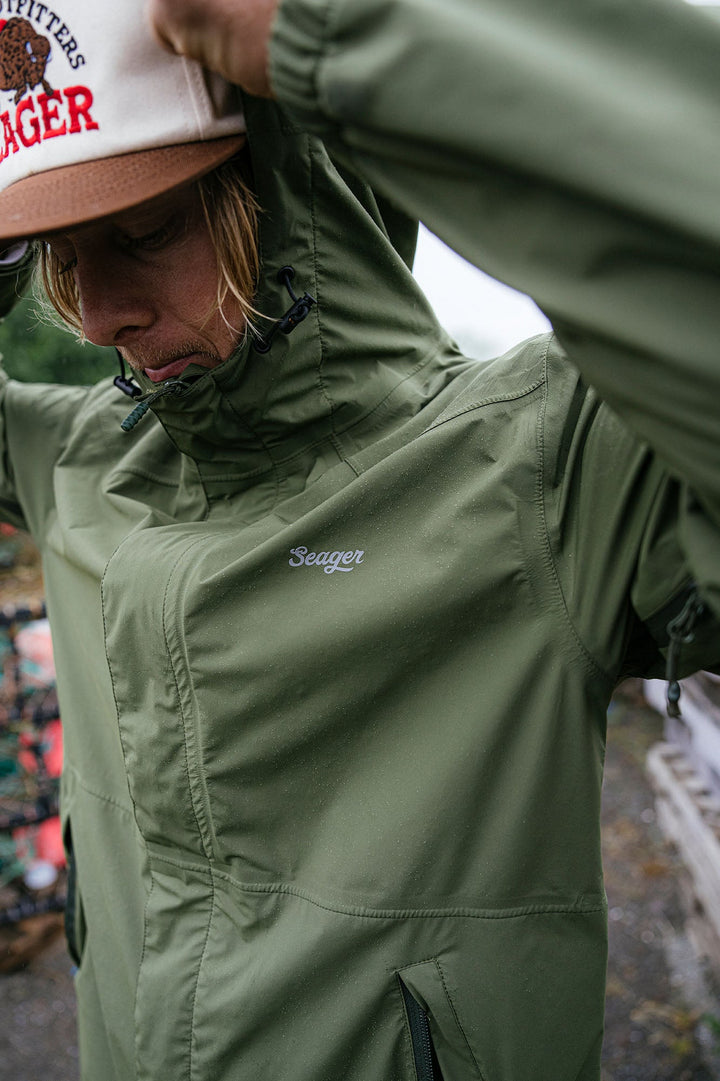 Seager Thundercloud Rain Jacket - OLIVE - Sun Diego Boardshop