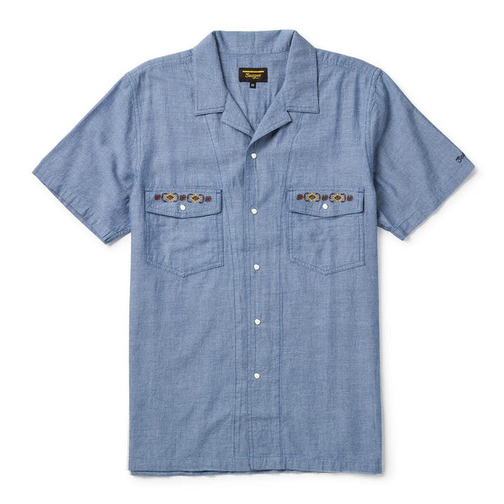 Seager Whippersnapper Short Sleeve Shirt - Light Wash Chambray - Sun Diego Boardshop