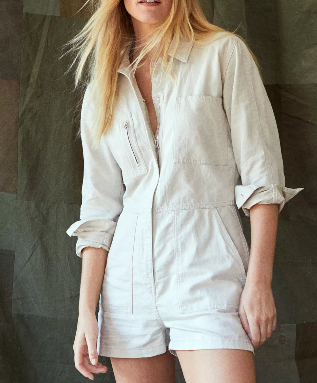 Outerknown Station Suit Shortall Romper - NATURAL - Sun Diego Boardshop