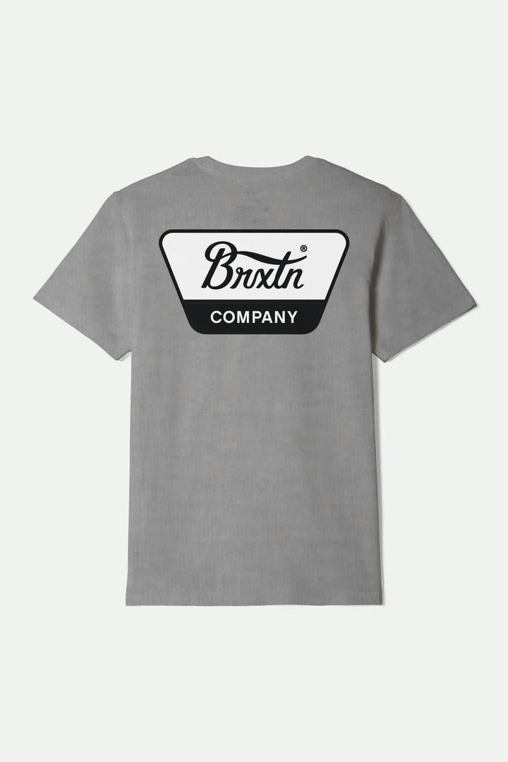 Brixton Linwood Standard T-Shirt - Heather Grey/Black/White