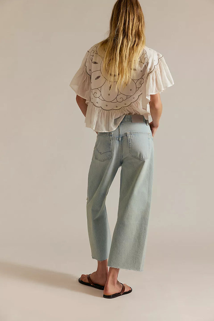 Free People We The Free Deep Trance Dropped Boyfriend Jeans - Bleached Out - Sun Diego Boardshop