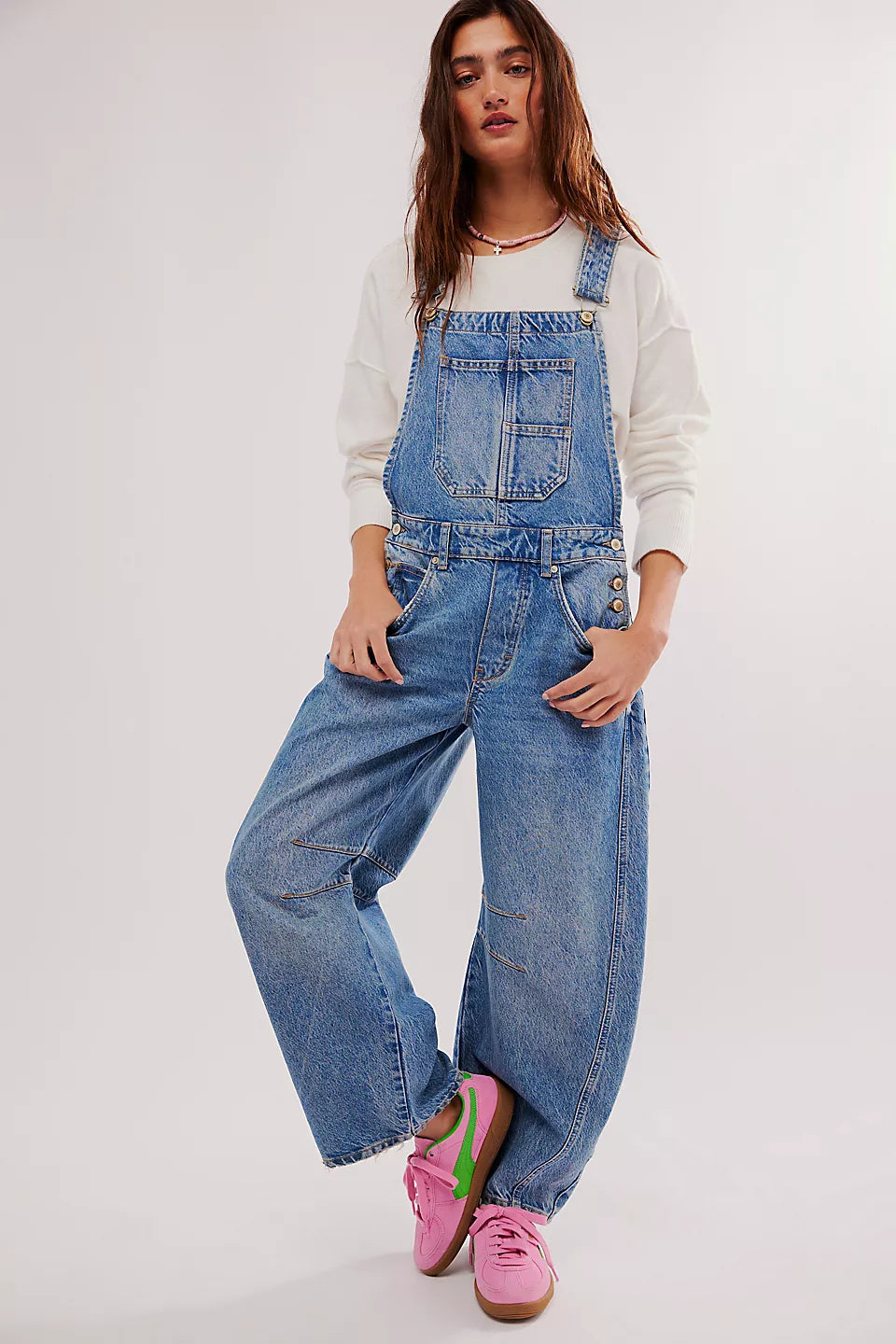 free people overall dress Free People We The Free Good Luck Barrel Overalls