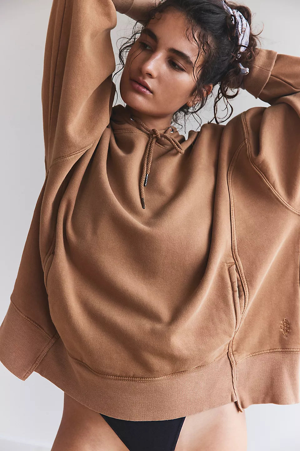 Camel brown hoodie sales