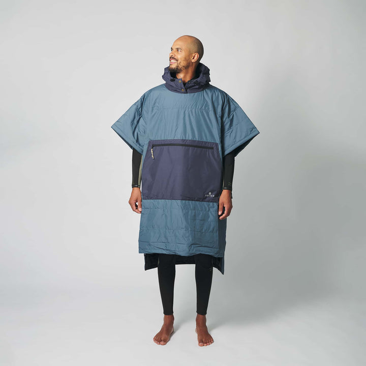 VOITED 2nd Edition Outdoor Poncho for Surfing, Camping, Vanlife & Wild Swimming - Marsh Grey / Graphite - Sun Diego Boardshop