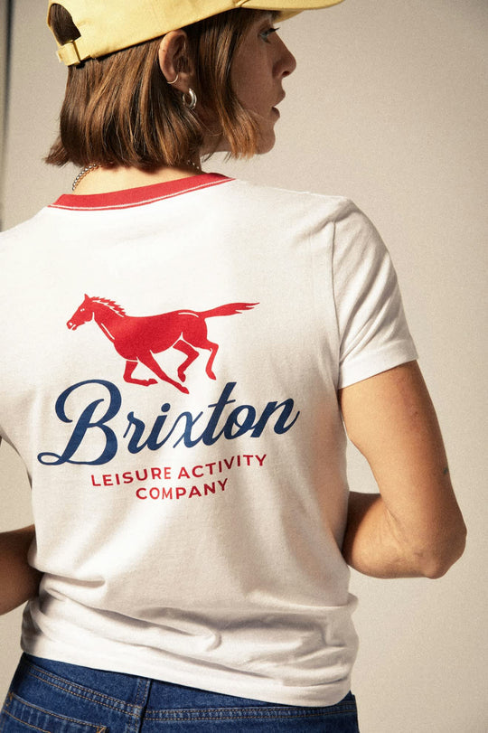 Brixton Leisure Activity Fitted Crew T-Shirt - WHITE - Sun Diego Boardshop