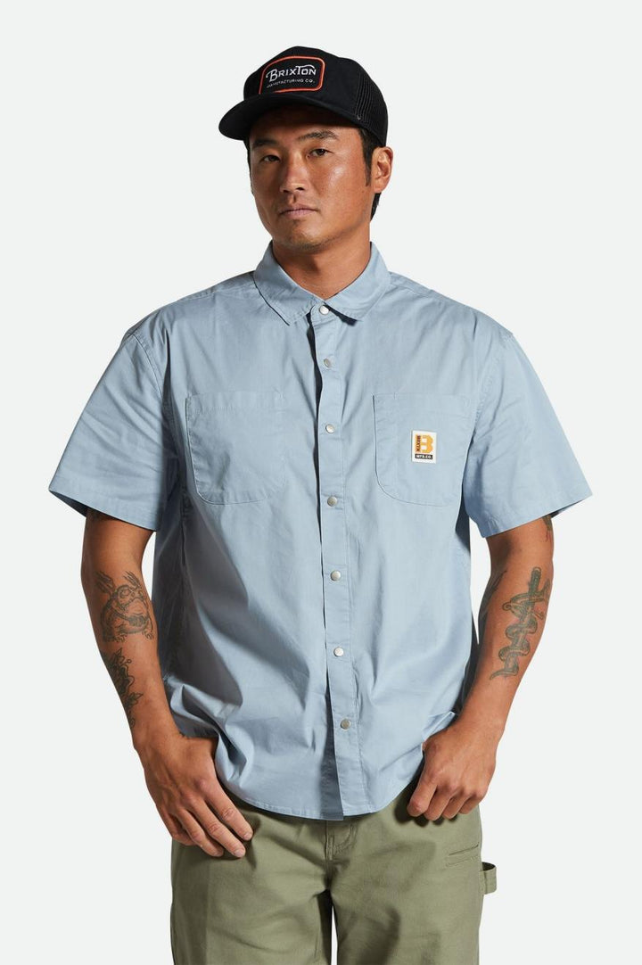Builders Mechanic S/S Shirt - Dusty Blue - Sun Diego Boardshop