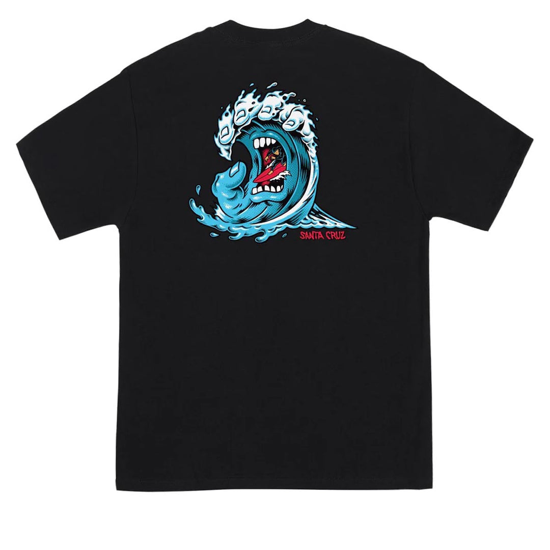 Santa Cruz Screaming Wave T-Shirt - Black - Sun Diego Boardshop