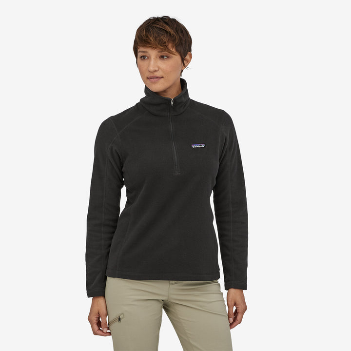 Patagonia Women's Micro D 1/4-Zip Fleece - Black - Sun Diego Boardshop