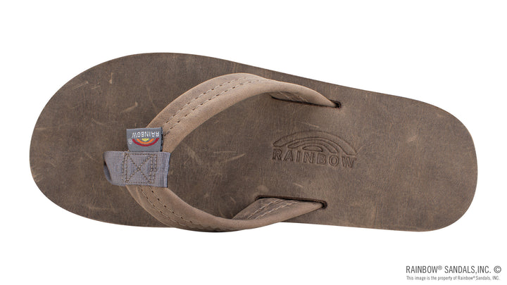 Rainbow Luxury Leather - Single Layer Arch Support - Stone Grey - Sun Diego Boardshop