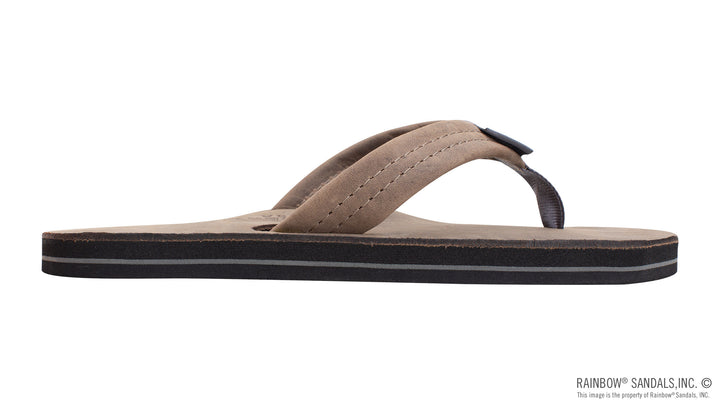 Rainbow Luxury Leather - Single Layer Arch Support - Stone Grey - Sun Diego Boardshop
