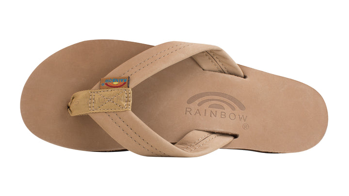 Rainbow Single Layer Arch Support Premier Leather With 1" Strap - Sierra Brown - Sun Diego Boardshop