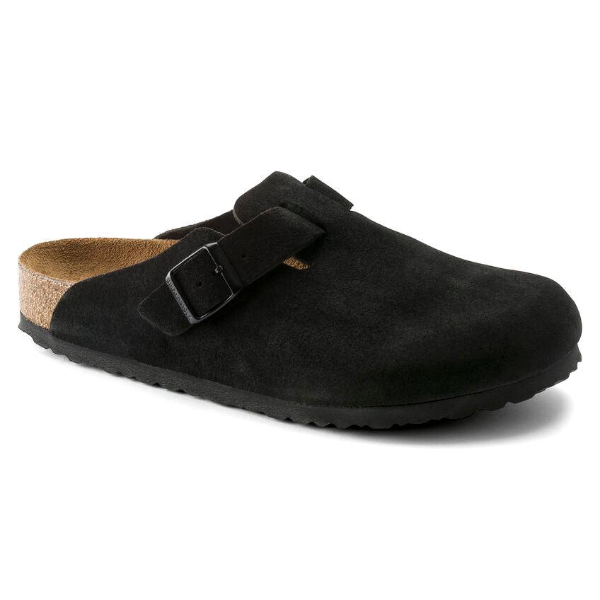 Birkenstock  Boston Soft Footbed
Suede Leather - Black - Sun Diego Boardshop