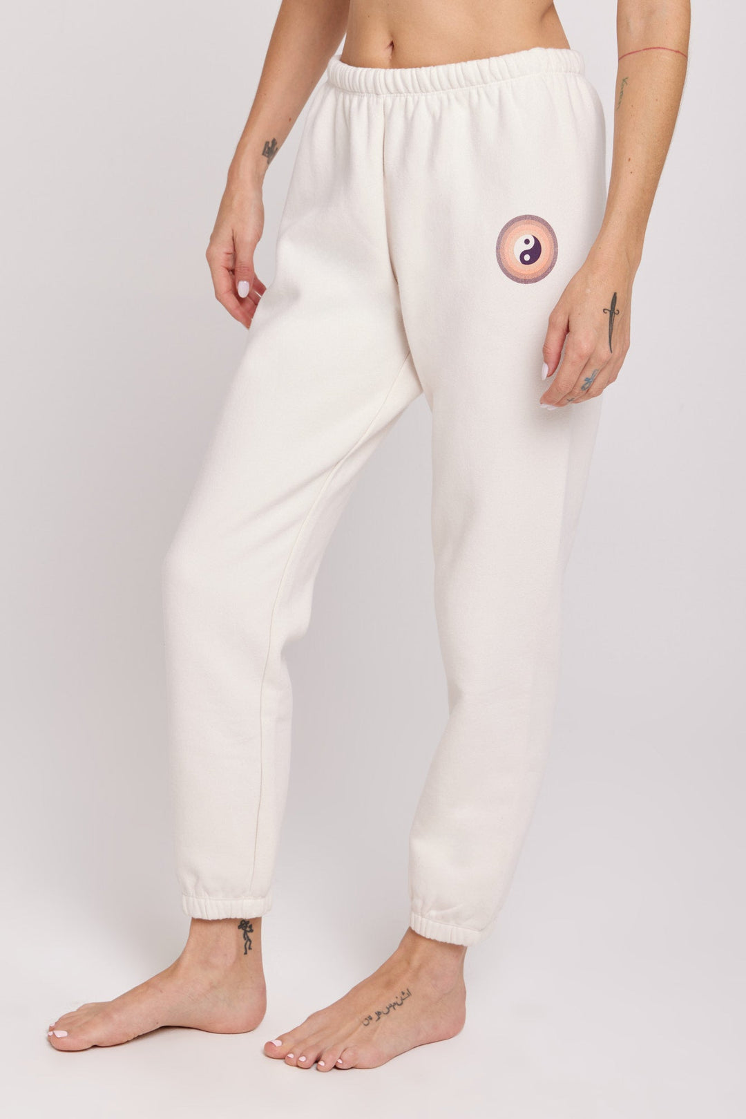 Spiritual Gangster Yin Yang Malibu Sweatpant - White Sand - Sun Diego Boardshop