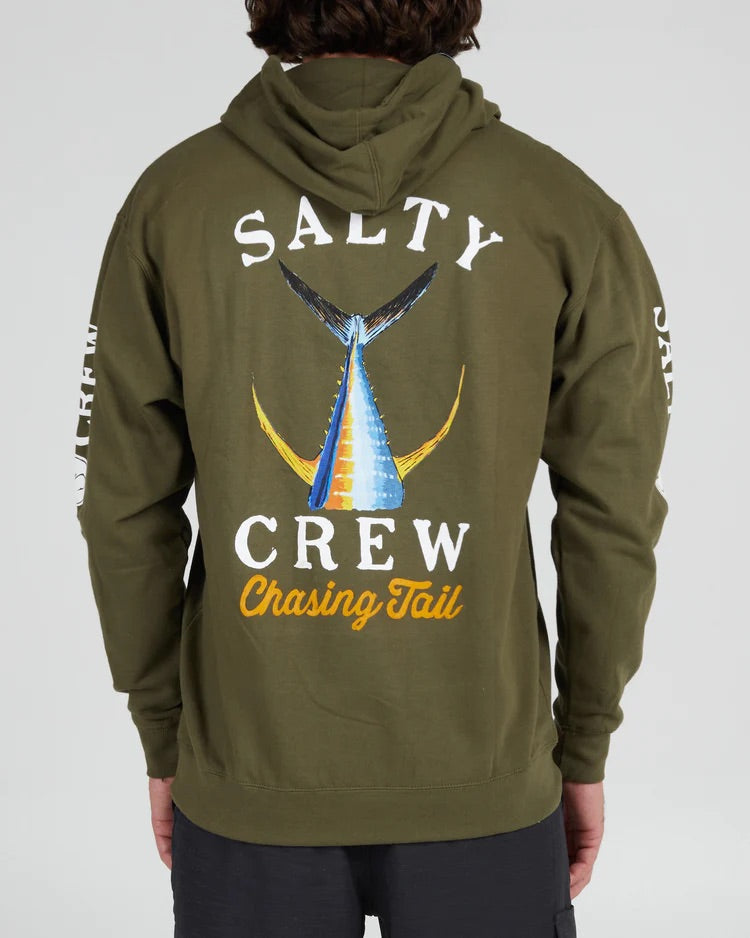 Salty Crew Bruce Hood Fleece - Army - Sun Diego Boardshop