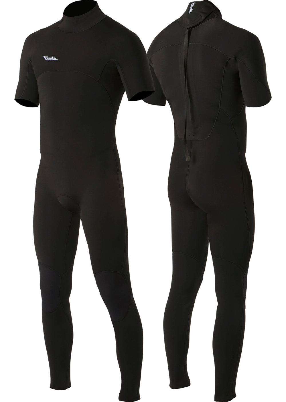Vissla 7 Seas 2-2 Short Sleeve Back Zip Full Suit - Black - Sun Diego Boardshop