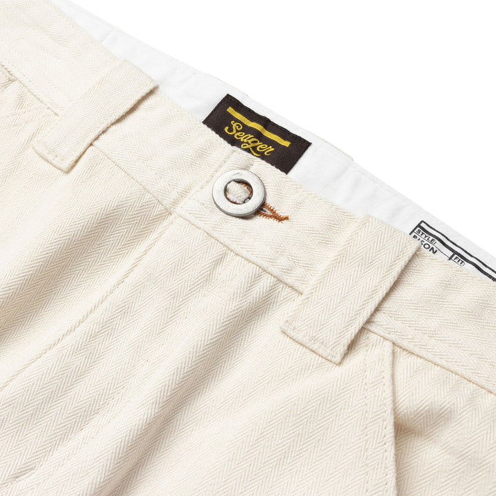 Seager Bison Herringbone Pant Regular Fit - Natural - Sun Diego Boardshop