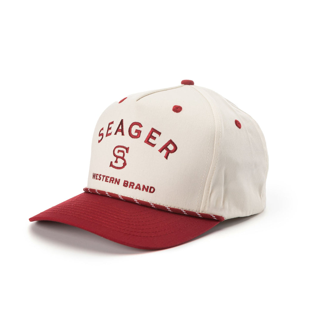 Seager Branded Snapback - Cream Maroon - Sun Diego Boardshop