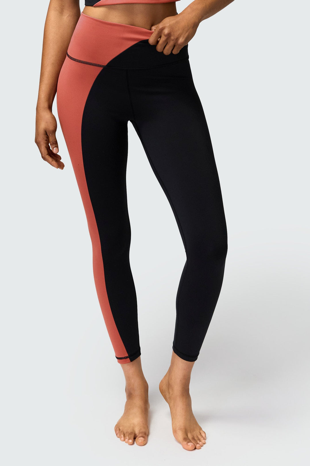 Spiritual Gangster Zoe Colorblock 7/8 Legging - Rosewood/Black - Sun Diego Boardshop