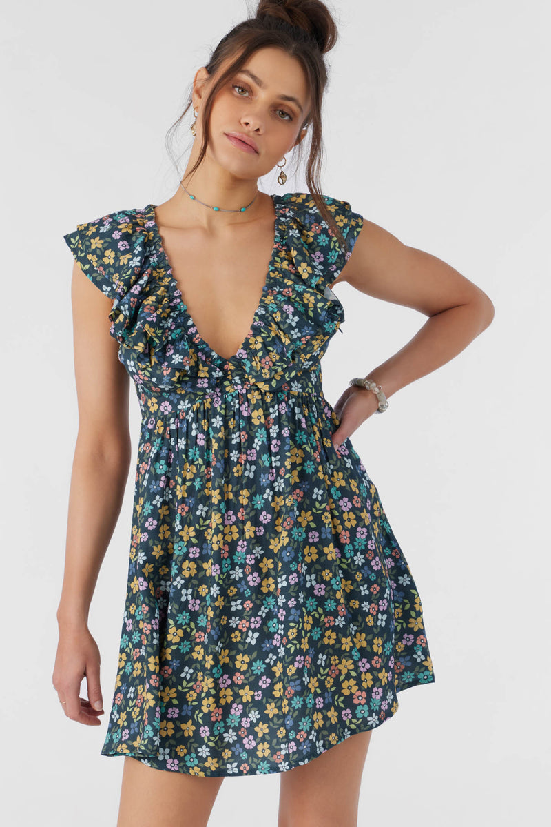O'Neill Zaina Layla Floral Dress - Multi Clr - Sun Diego Boardshop