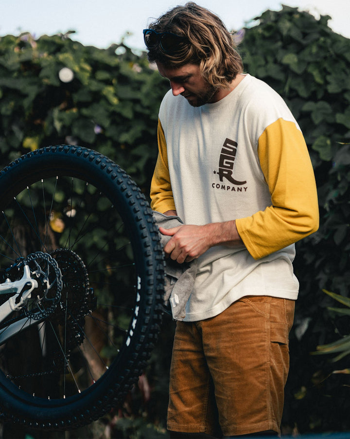 Seager Trailhead 3/4 Sleeve - Old Gold/Vintage White - Sun Diego Boardshop