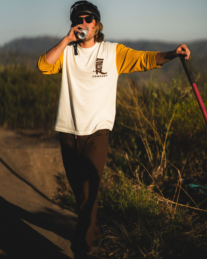 Seager Trailhead 3/4 Sleeve - Old Gold/Vintage White - Sun Diego Boardshop