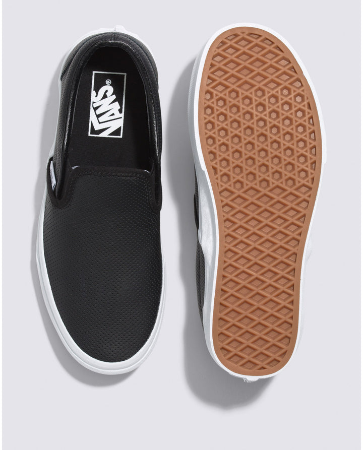 Vans Slip-On Perf Leather Shoe - Black - Sun Diego Boardshop