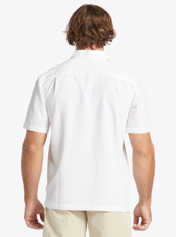 Quiksilver Waterman Centinela Short Sleeve Shirt - White Centinela - Sun Diego Boardshop