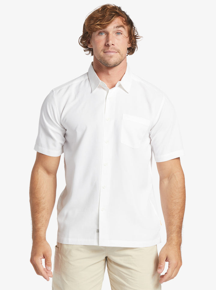 Quiksilver Waterman Centinela Short Sleeve Shirt - White Centinela - Sun Diego Boardshop