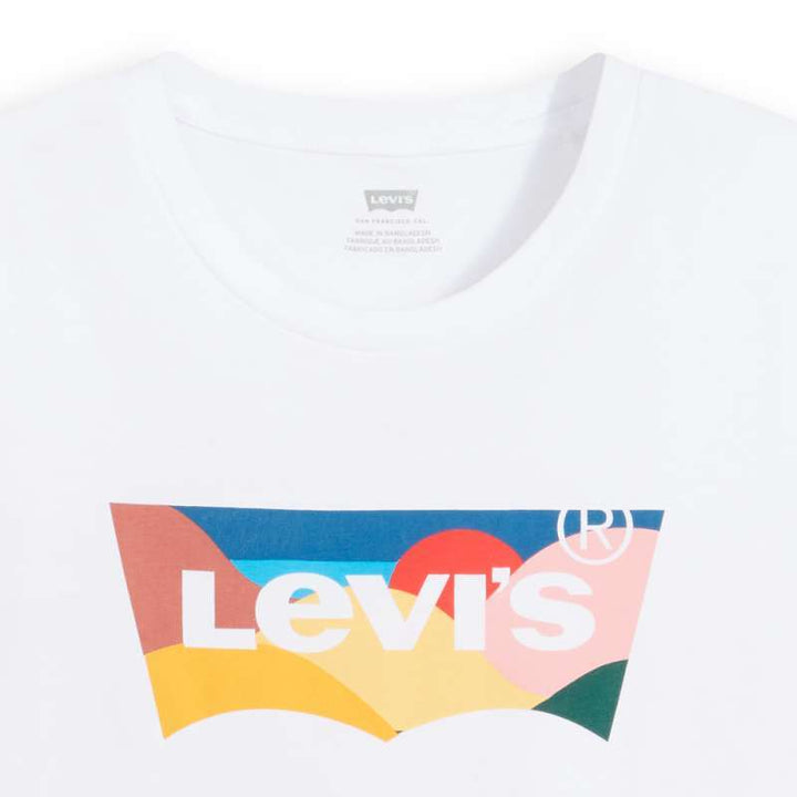 Levi's Logo Graphic Perfect T-Shirt - Batwing Fill Rolling Hills White - Sun Diego Boardshop