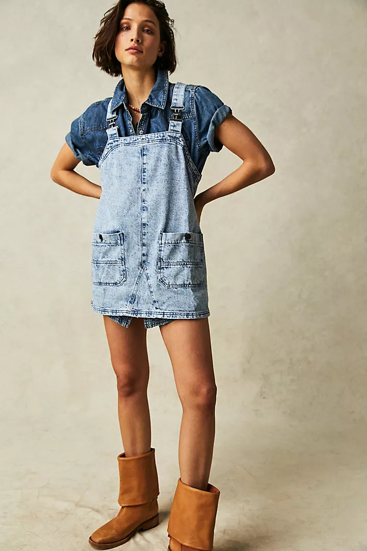Free People We The Free Overall Smock Mini Top - All Faded Out - Sun Diego Boardshop