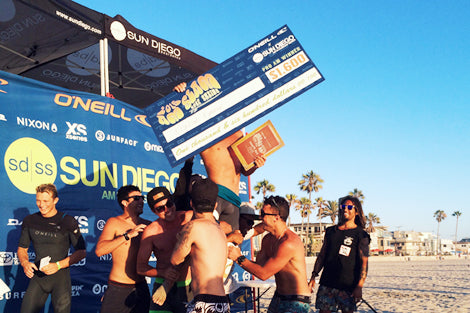Sun Diego Am Slam Surfing Contest Mission Beach Pro Am Winner Celebration