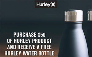 Hurley Free Gift At Sun Diego